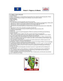 Grade 4 - Regions of Alberta