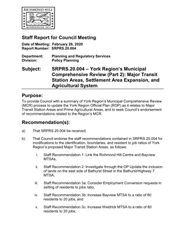 SRPRS.20.004 – York Region's Municipal