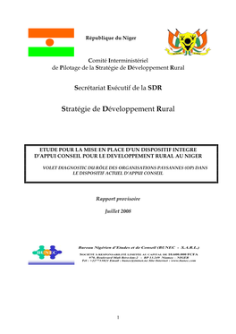 Stratégie De Développement Rural