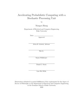 Accelerating Probabilistic Computing with a Stochastic Processing Unit