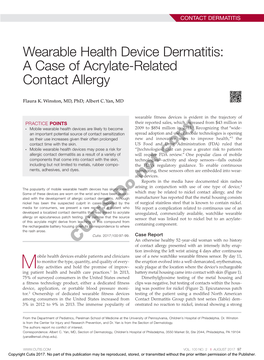 A Case of Acrylate-Related Contact Allergy