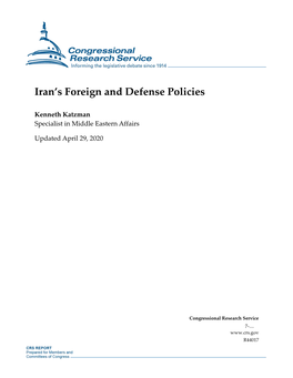 Iran's Foreign and Defense Policies