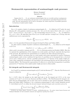 Stratonovich Representation of Semimartingale Rank Processes