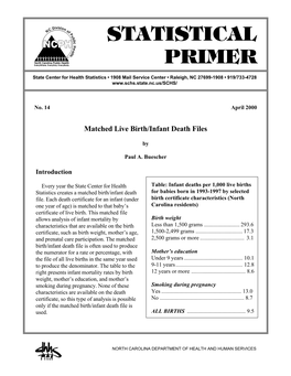 Statistical Primer 14