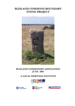 Blisland Commons Boundary Stone Project