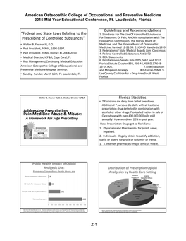 Addressing Prescription Pain Medicine Abuse & Misuse