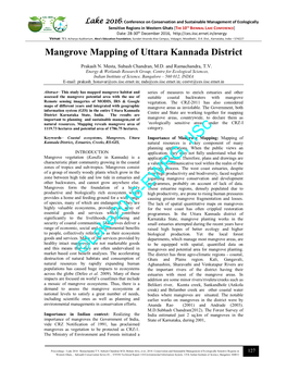 Mangrove Mapping of Uttara Kannada District