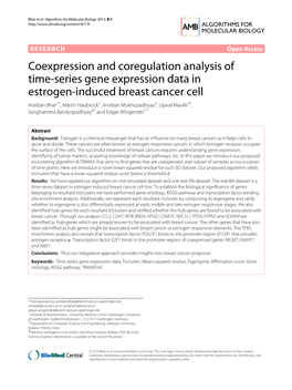 Coexpression and Coregulation Analysis of Time-Series Gene