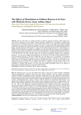 Montelukast in Acute Asthma Attack