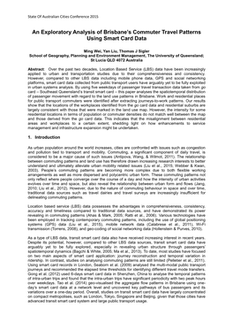 An Exploratory Analysis of Brisbane's Commuter Travel Patterns Using