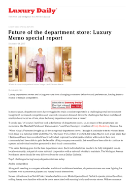 Luxury Daily Is Published Each Business Day