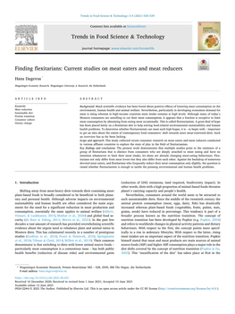 Finding Flexitarians: Current Studies on Meat Eaters and Meat Reducers