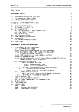 Program Ochrony „Rodowiska Dla Gminy Sadki