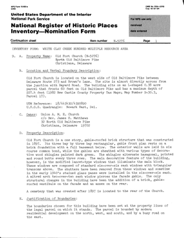 National Register of Historic Places Inventory Nomination Form