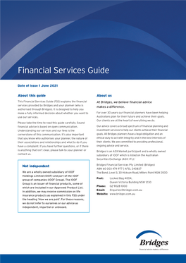 Financial Services Guide