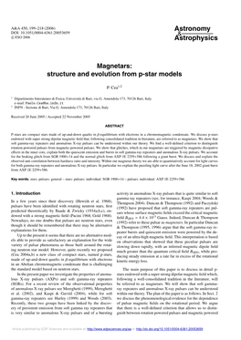 Magnetars: Structure and Evolution from P-Star Models