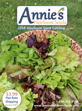 2018 Heirloom Seed Catalog