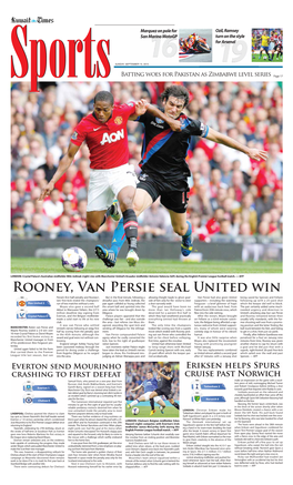 Rooney, Van Persie Seal United Win