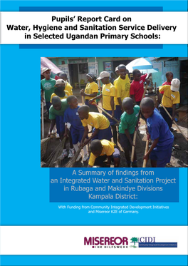 Pupils' Report Card on Water, Hygiene and Sanitation Service