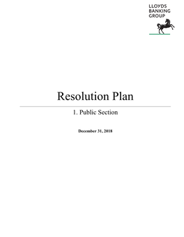 Resolution Plan 1