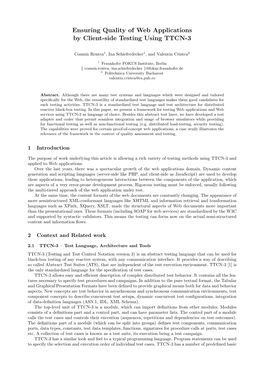 Ensuring Quality of Web Applications by Client-Side Testing Using TTCN-3