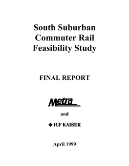 South Suburban Commuter Rail Feasibility Study