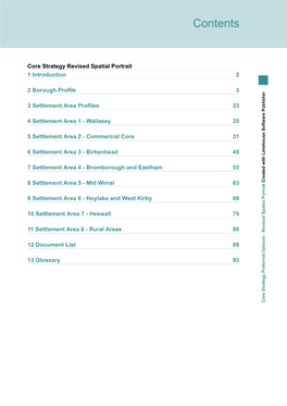 Core Strategy Preferred Options - Revised 2 Spatial Portrait