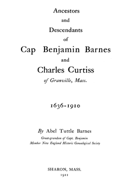 Cap Benjamin Barnes Charles Curtiss