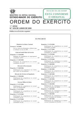 Ordem Do Exército N.º 6 187