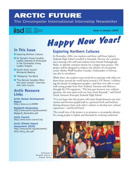 ARCTIC FUTURE the Circumpolar International Internship Newsletter