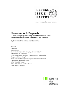 Frameworks & Proposals