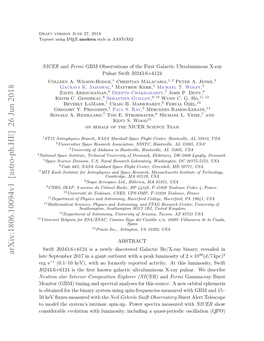 NICER and Fermi GBM Observations of the First Galactic Ultraluminous X-Ray Pulsar Swift J0243.6+6124 Colleen A