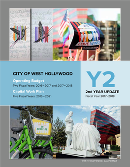 CITY of WEST HOLLYWOOD Operating Budget
