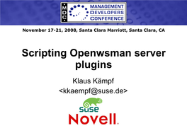 Scripting Openwsman Server Plugins