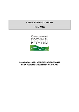 ANNUAIRE MEDICO SOCIAL Pagegarde