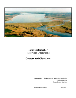 Lake Diefenbaker Reservoir Operations Context and Objectives