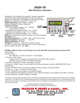 36204-TE Mini Waveform Generator