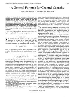 A General Formula for Channel Capacity