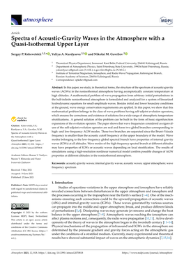 Spectra of Acoustic-Gravity Waves in the Atmosphere with a Quasi-Isothermal Upper Layer