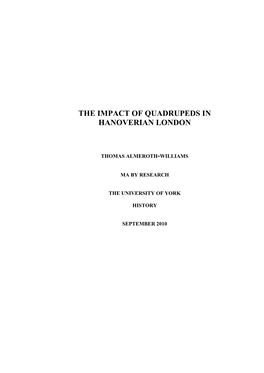 The Impact of Quadrupeds in Hanoverian London.Pdf