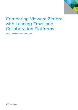 Comparing Vmware Zimbra with Leading Email and Collaboration Platforms