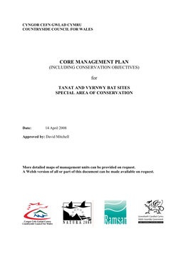 Core Management Plan (Including Conservation Objectives)