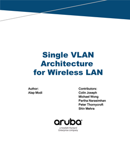 Single VLAN Architecture for WLAN.Pdf