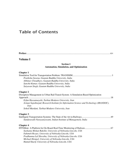 Table of Contents