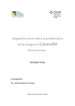 Diagnóstico Sobre La Problemática Del Consume De Drogas En