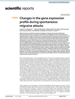 Changes in the Gene Expression Profile During Spontaneous Migraine Attacks