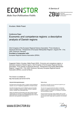 A Descriptive Analysis of Danish Regions