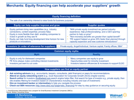 Equity Financing Can Help Accelerate Your Suppliers’ Growth