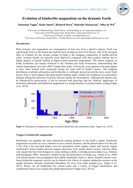 Evolution of Kimberlite Magmatism on the Dynamic Earth