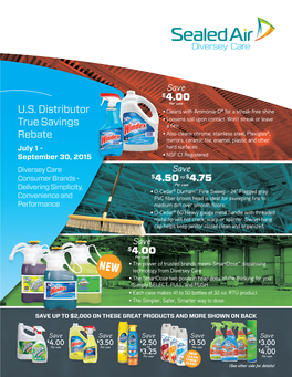 U.S. Distributor True Savings Rebate